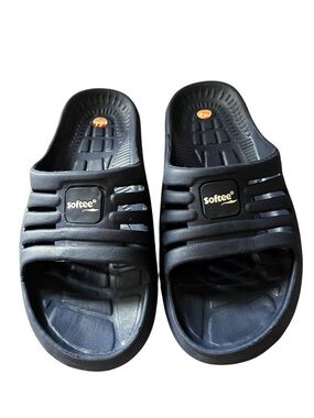 Softee European Blue Slide Sandals Sz 11